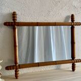 Miroir années 30 style bambou en bois