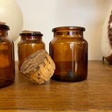 Brown glass jar