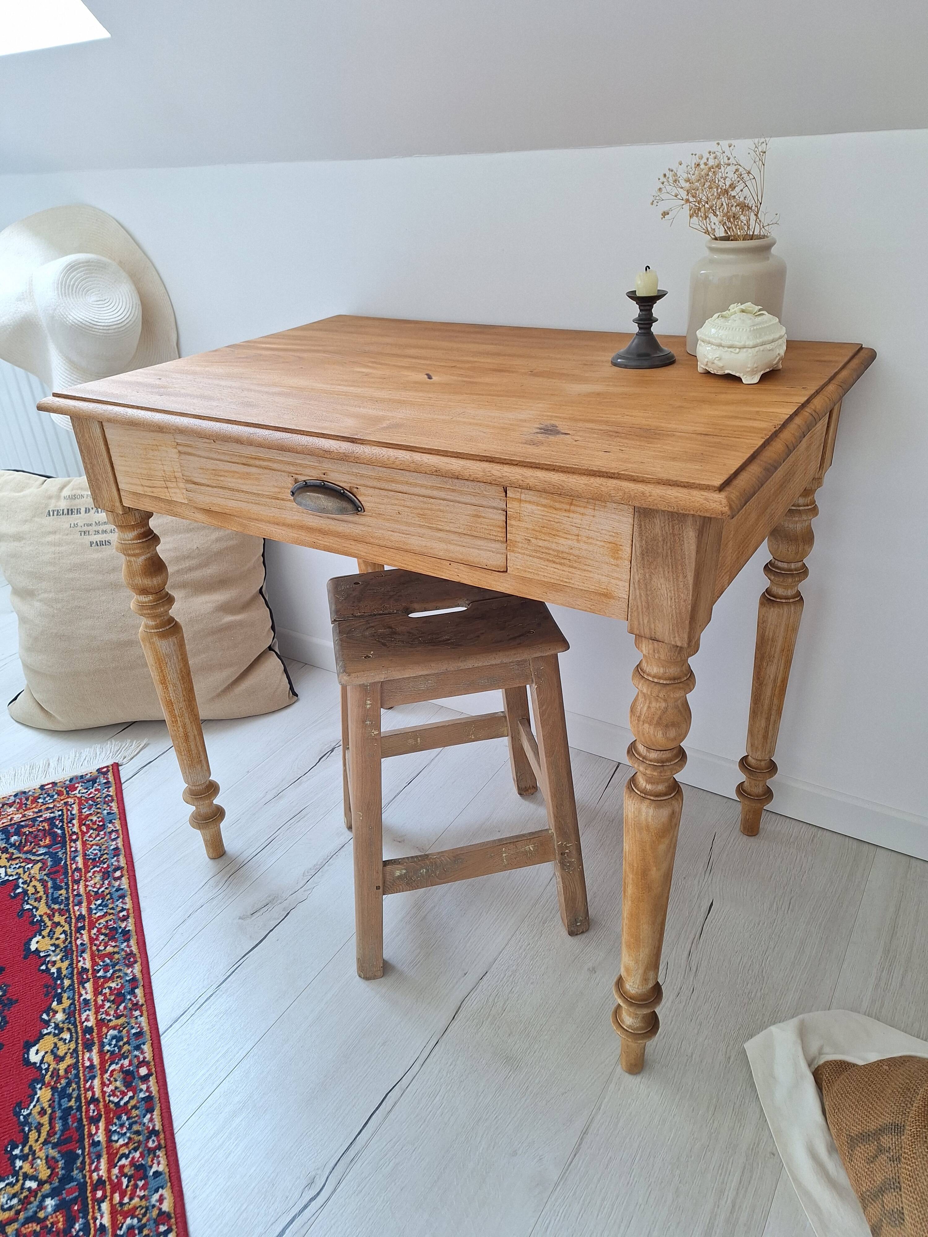 Bureau / Table d'appoint de ferme style campagne en bois massif