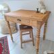 Farmhouse style side table in solid wood