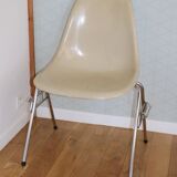 Eames cream shell chair Herman Miller