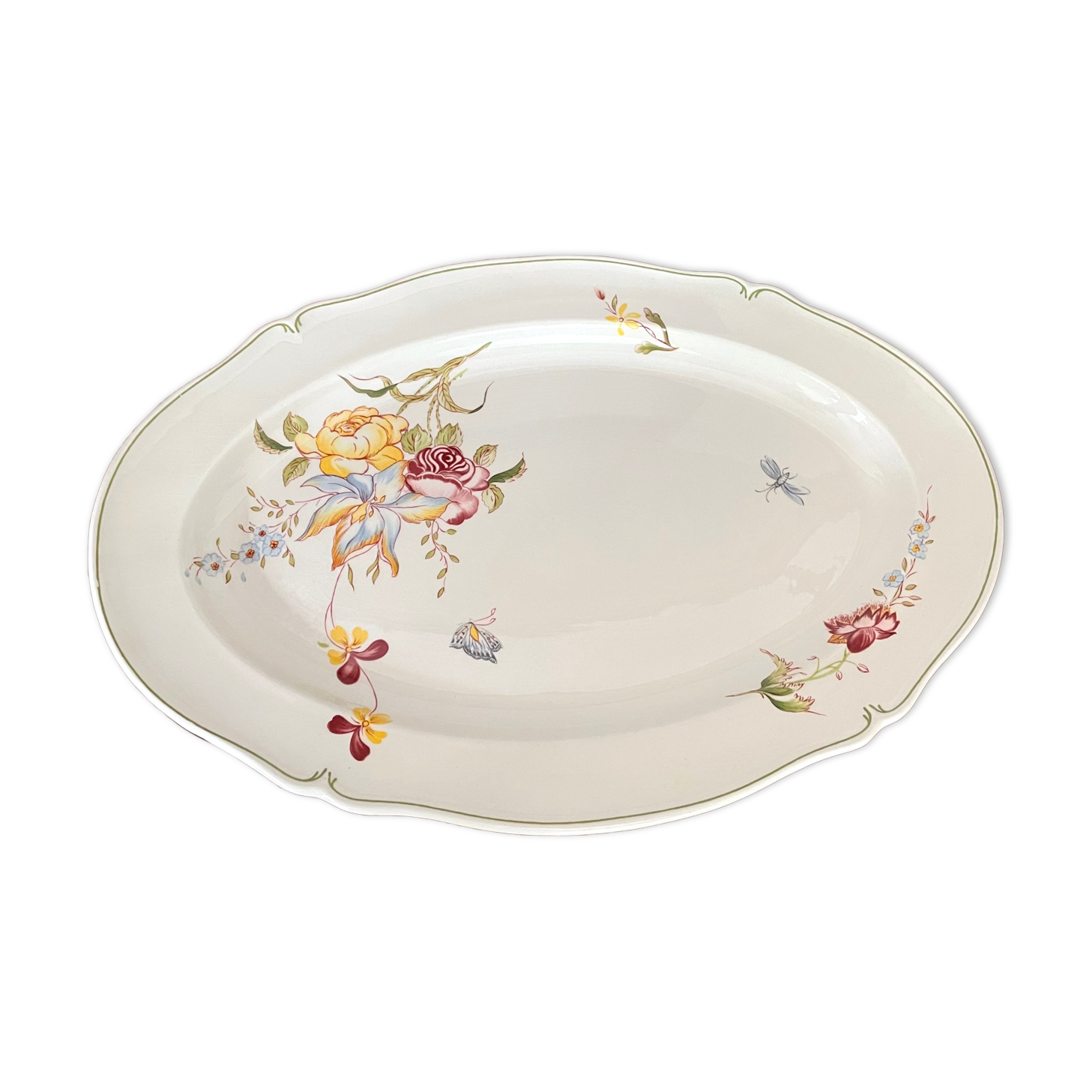 Oval plate in Ceramic of Gien model Montpellier