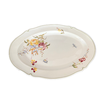 Oval plate in Ceramic of Gien model Montpellier