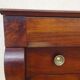 Antique solid walnut chest of drawers with scrolls