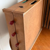 Vintage wooden folding foosball table