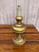 Vintage lamp with a golden ball base.