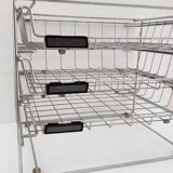 Chrome steel mail sorter, 70s design