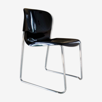 SM 400 chair, Gerd Lange, black and chrome, 70s