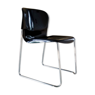SM 400 chair, Gerd Lange, black and chrome, 70s