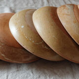 Lot 6 assiettes creuses grès artisanal vintage