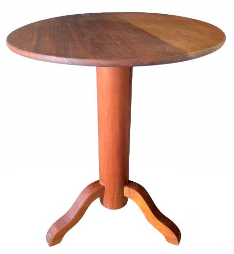 Wooden pedestal table