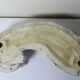 Large elongated panther in crackled earthenware, vintage 1960s-1980s.