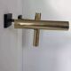 Pair of vintage modernist brass wall lights, France 1970s