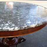 Table drum time empire with its marble Bowl st anne