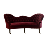 period velvet sofa, restored