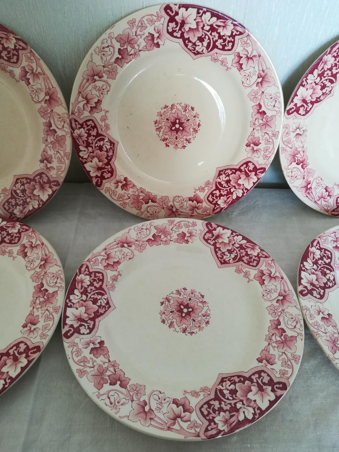 Old plate earthenware of Lunéville KG model "Ivy ".