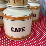 Stoneware pots LML Limoges shabby chic