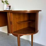 Vintage desk tambour teak
