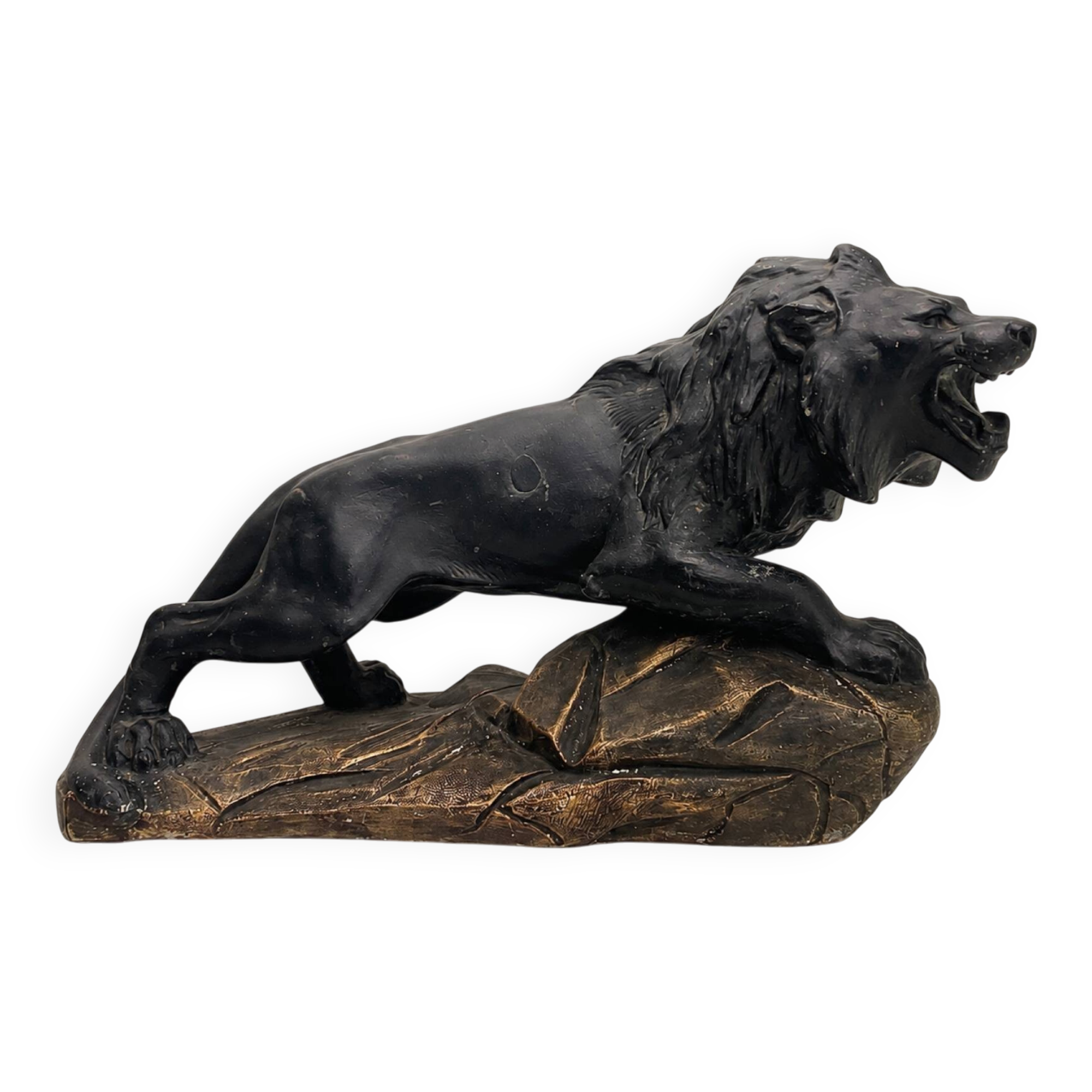 Roaring lion Art Deco signed Magioni