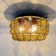 Venetian Murano caged glass flush mount with large bubbles, 1960s