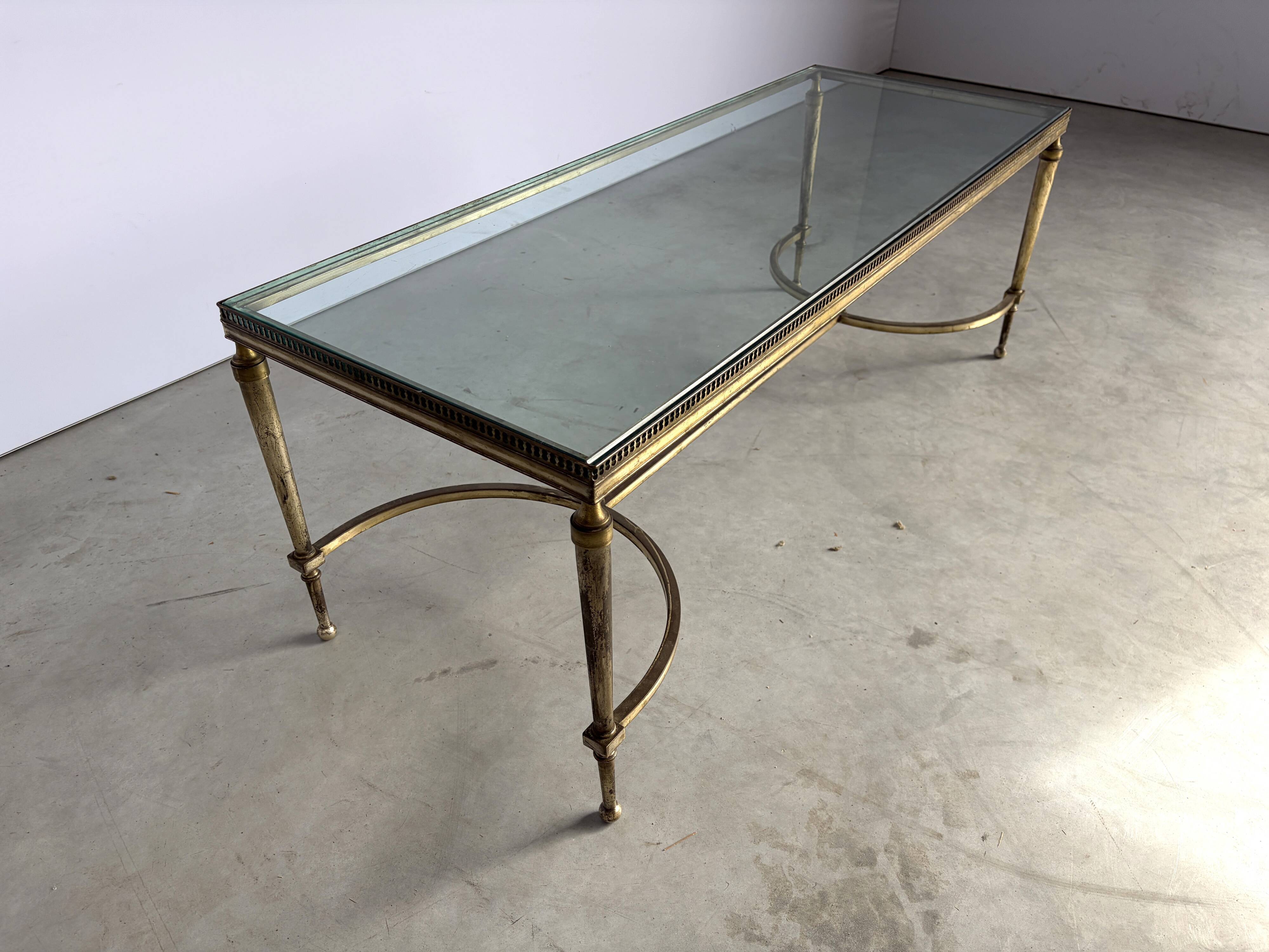 Maison Bagues coffee table in brass, 1960s