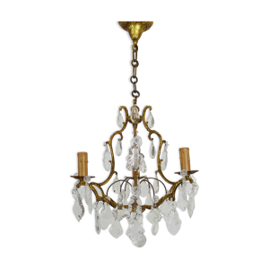 lustre cage en bronze