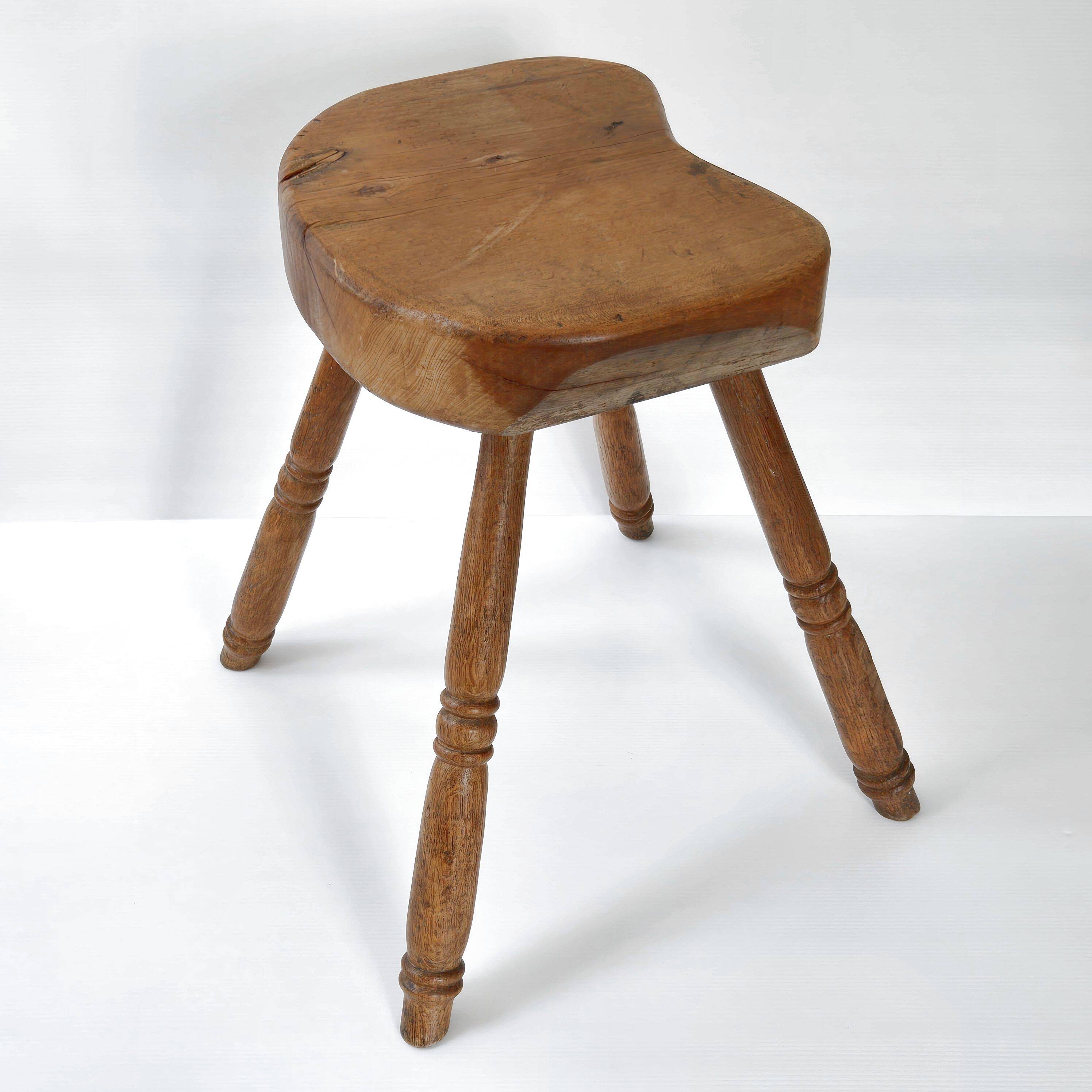 Vintage brutalist stool 1950