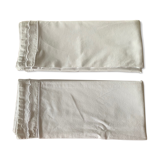 Pair pillowcases white cotton and lace