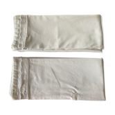 Pair pillowcases white cotton and lace