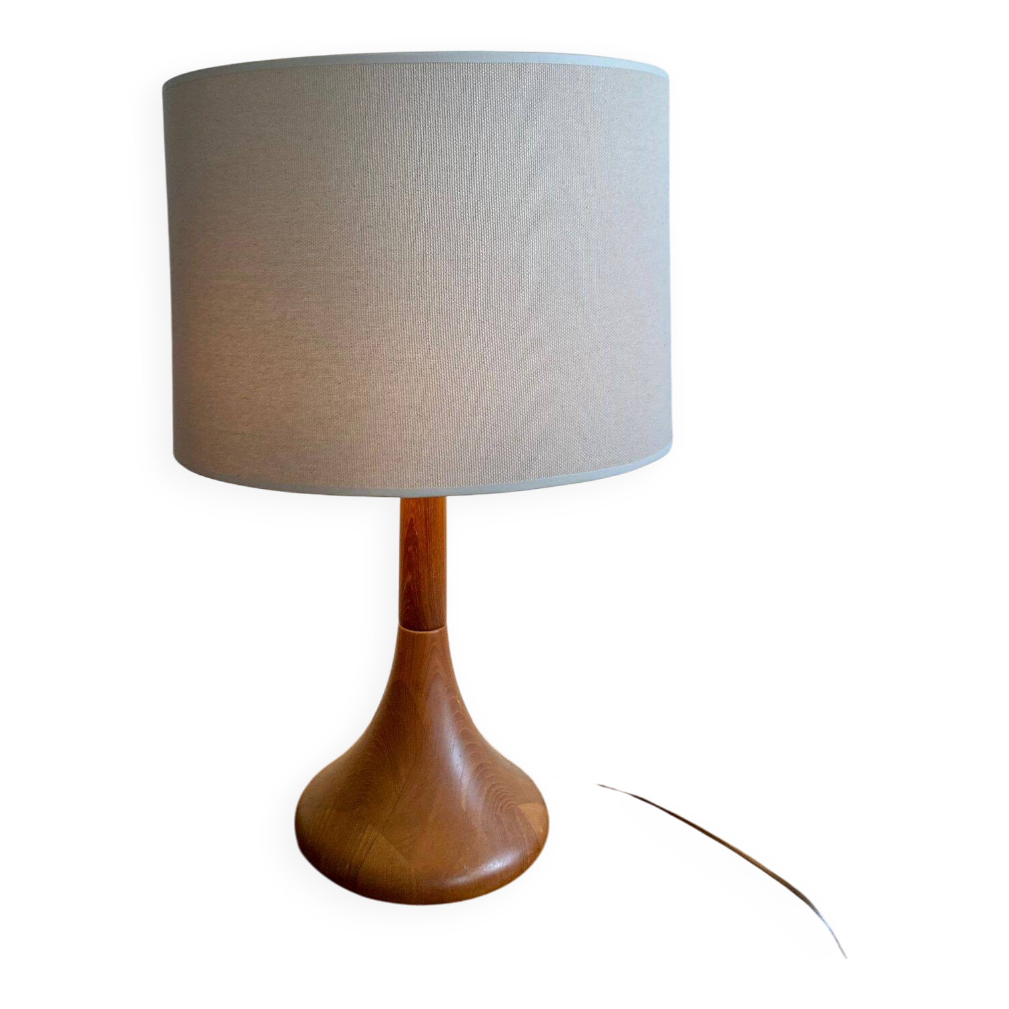 Vintage teak table lamp, edited by Kirk, Denmark, 1960s
