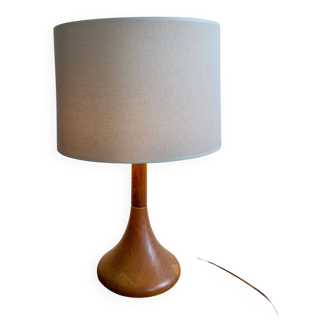 Lampe de table vintage en teck, éditée par Kirk, Danemark, années 60
