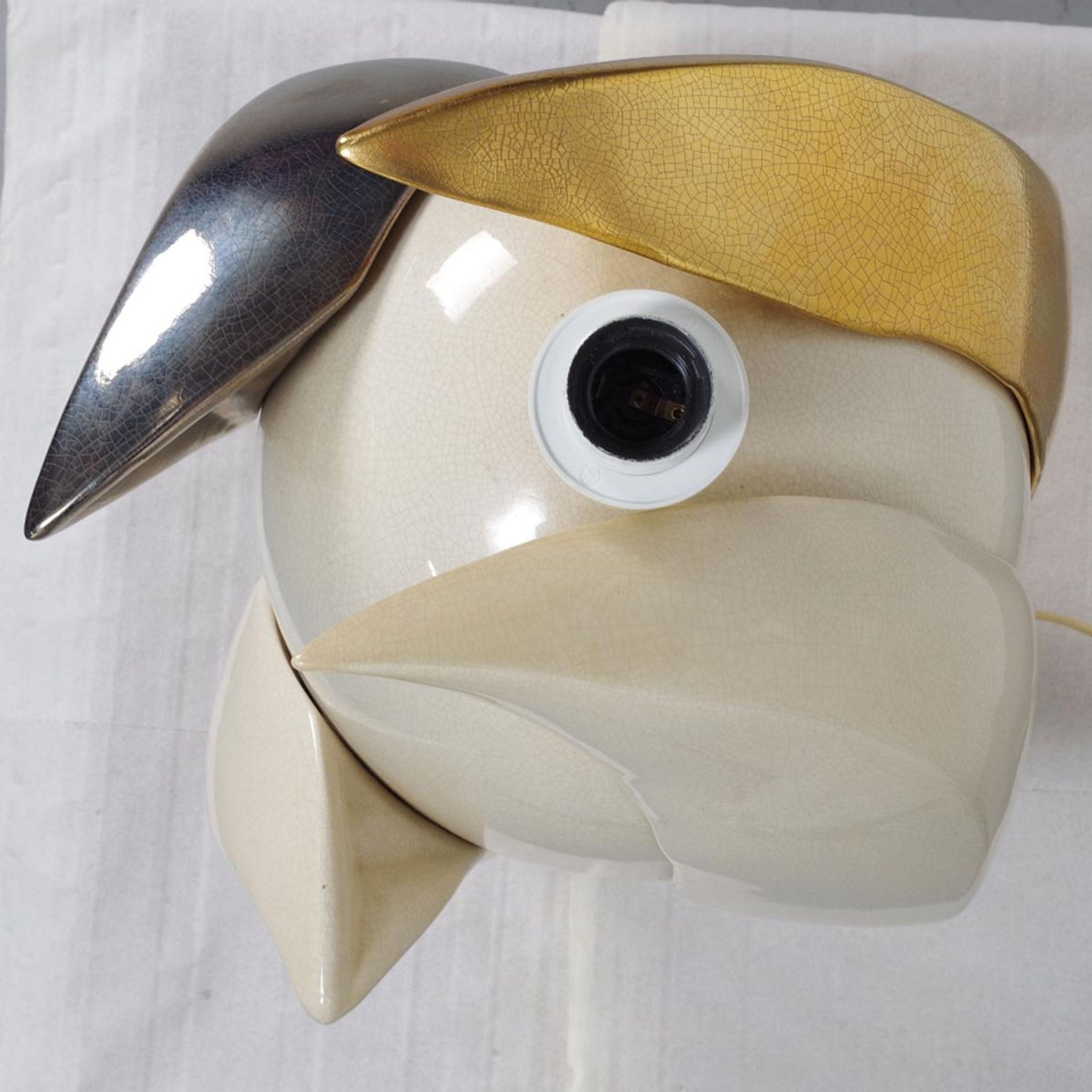 Lampe de bureau vintage florale par Francois Chatain