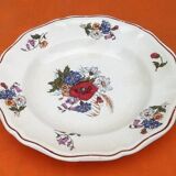 5 old soup plates Sarreguemines earthenware Agreste model