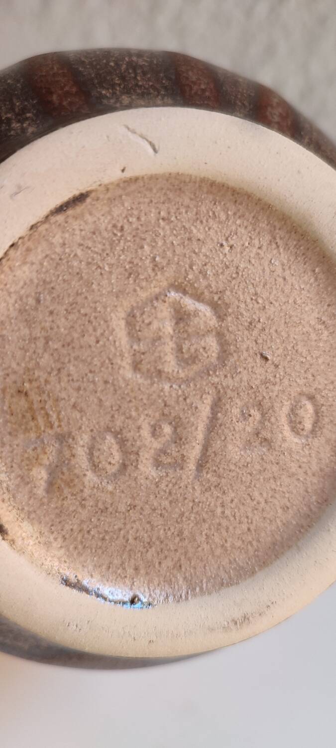 Jarrón de cerámica Steuler. Alemania, 1960s.