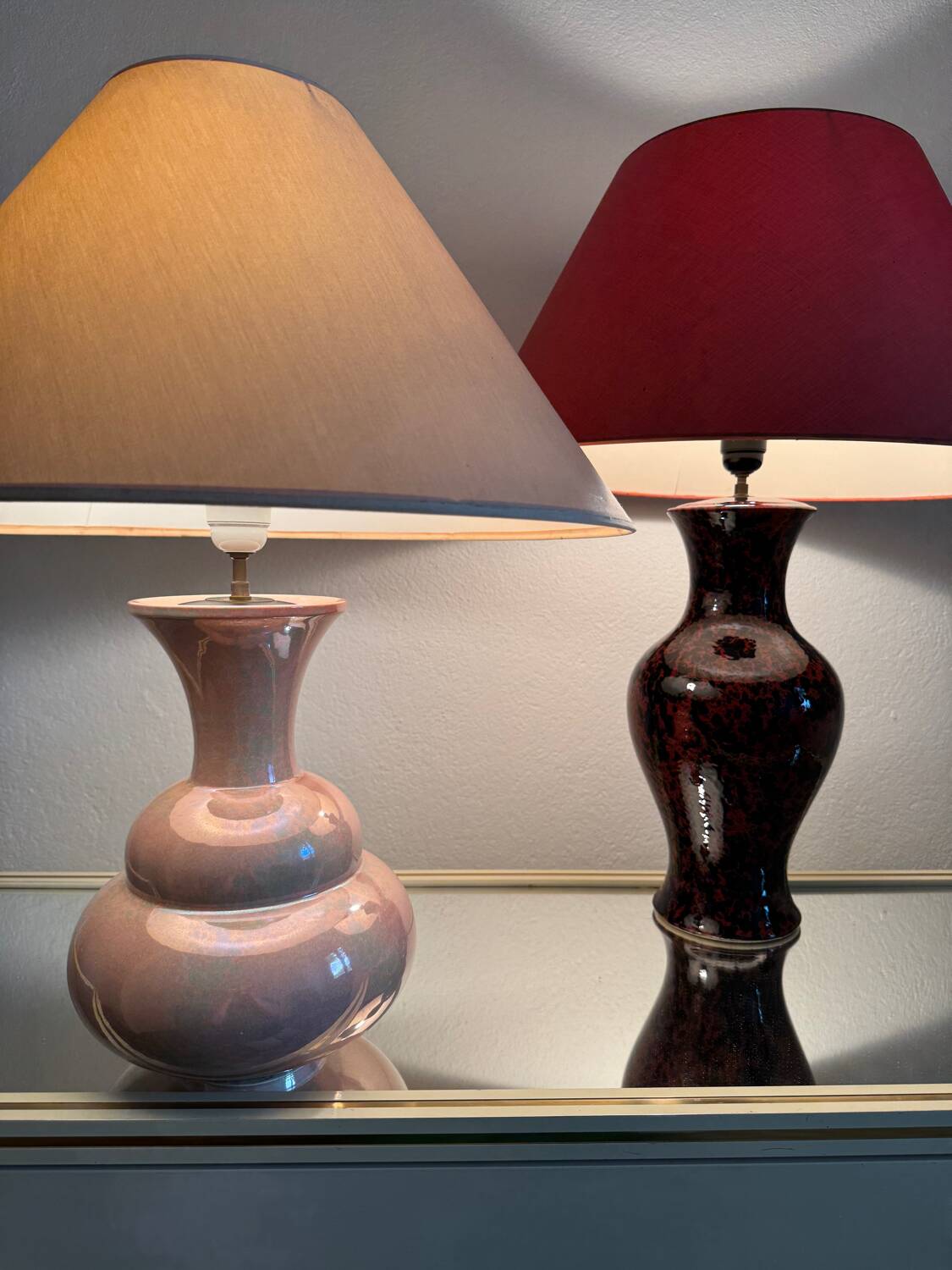 Charolles earthenware lamp from the 80s