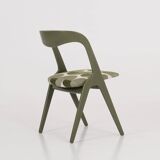 Chaise verte, design danois, années 1970, production : Danemark