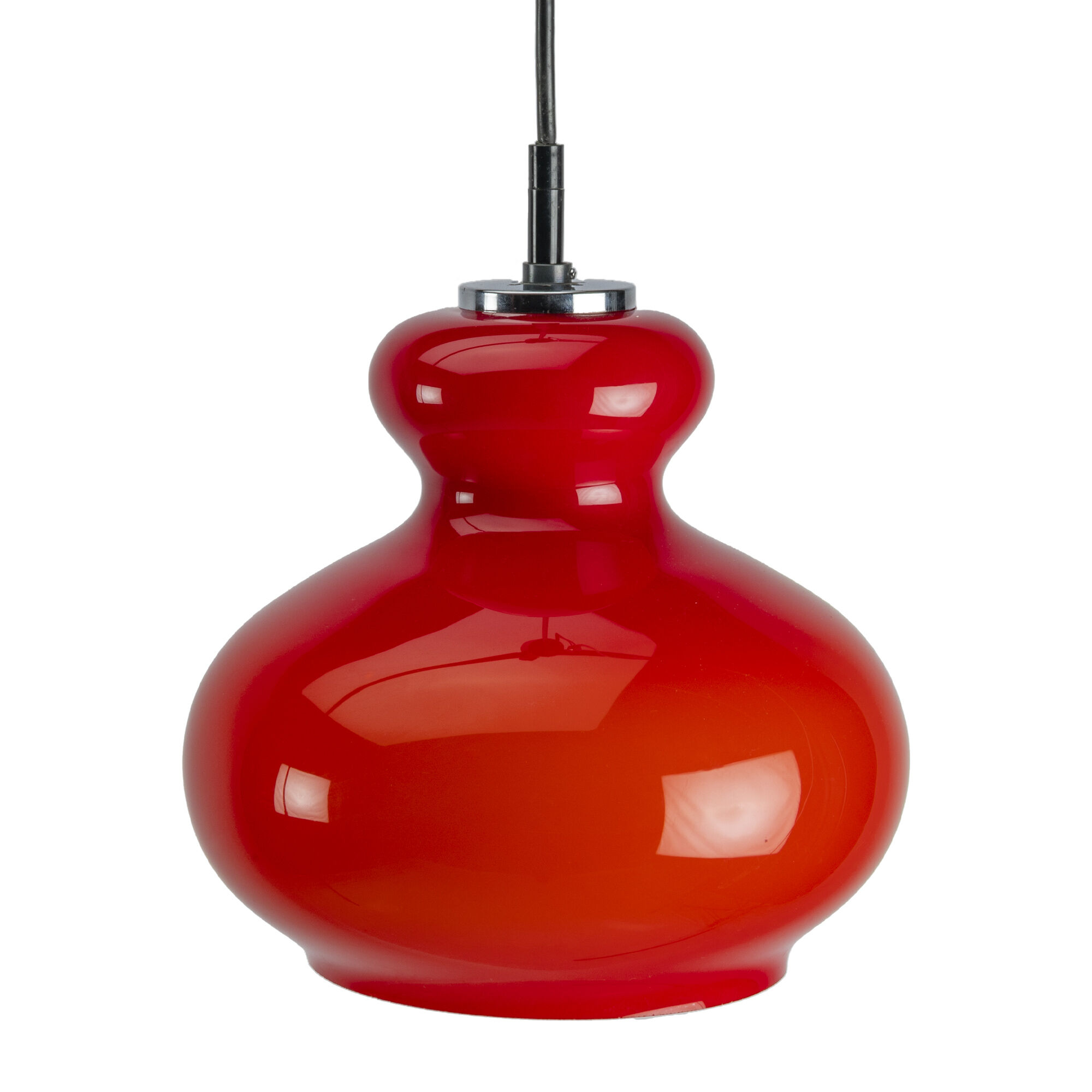 Red 'Onion' Peil & Putzler Pendant Lamp