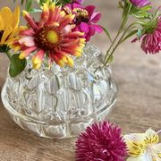 XXL antique glass flower vase