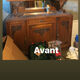 Wood and black buffet