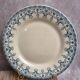 Set of 6 antique flat plates Gien – Terre de Fer – Bengal model