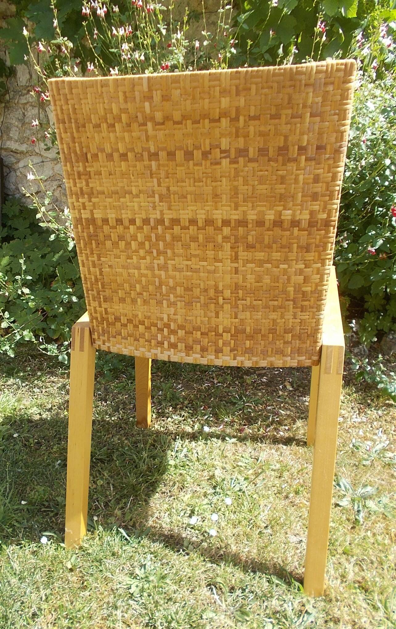 wicker wooden chair
