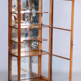 Restored Biedermeier Display Cabinet, Walnut, Polish, Spruce, Czech, 1830s