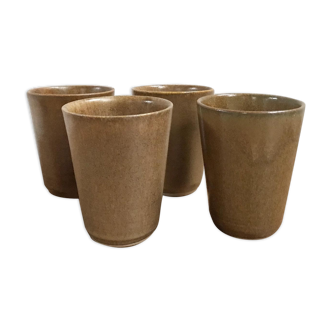 Set of 4 Digoin sandstone glasses