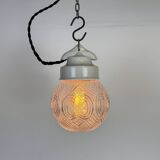 Vintage White Porcelain Pendant Light, 1970s