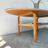 Oval coffee table beech 1980 Aalto Ikea