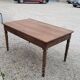 Rustic farm table in solid oak, Louis Philippe legs, 19th century - 1m40