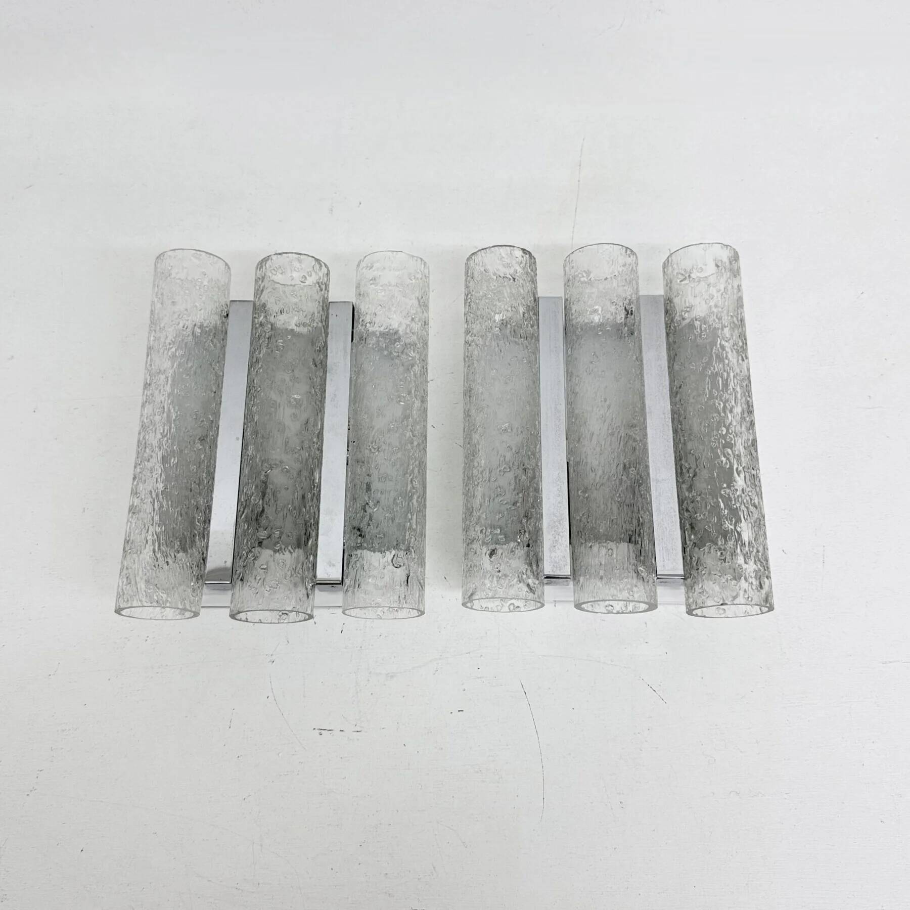 Mid-century design Doria Leuchten wall lamps sconce, 1970s