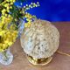 Vintage Art Deco globe table lamp in yellow Clichy glass.