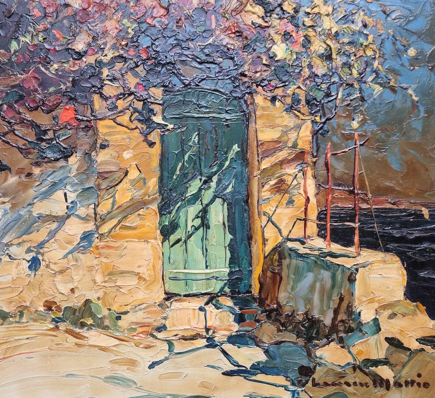 oil painting on wood by Laurent Mattio