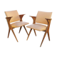 Chairs bridges vintage skai and wood feet compass